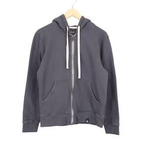 American Giant Men's Midweight Full Zip Sweatshirt Charcoal Gray Size Small